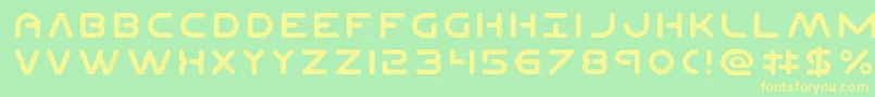 PlanetN Font – Yellow Fonts on Green Background