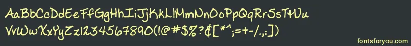 Ladylikebb Font – Yellow Fonts on Black Background