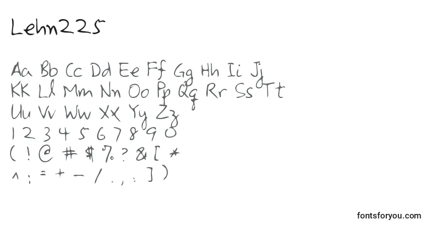 Czcionka Lehn225 – alfabet, cyfry, specjalne znaki