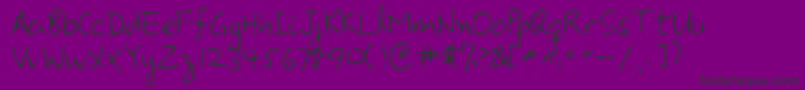 Czcionka Lehn225 – czarne czcionki na fioletowym tle