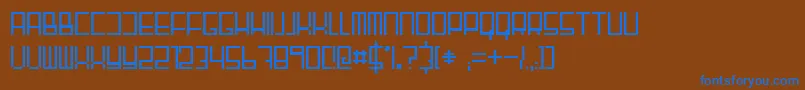 Fairnsquare Font – Blue Fonts on Brown Background