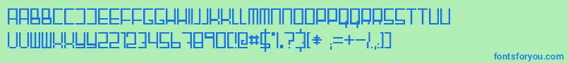 Fairnsquare Font – Blue Fonts on Green Background