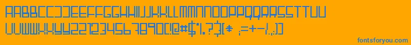 Fairnsquare Font – Blue Fonts on Orange Background