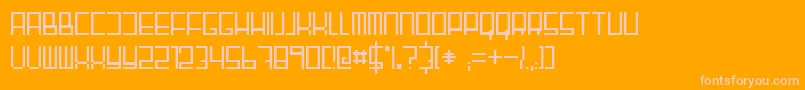 Fairnsquare Font – Pink Fonts on Orange Background