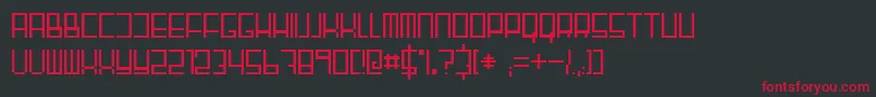 Fairnsquare-fontti – punaiset fontit mustalla taustalla