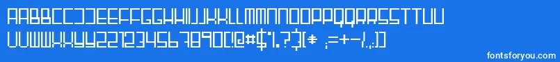 Fairnsquare Font – White Fonts on Blue Background