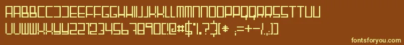 Fairnsquare Font – Yellow Fonts on Brown Background