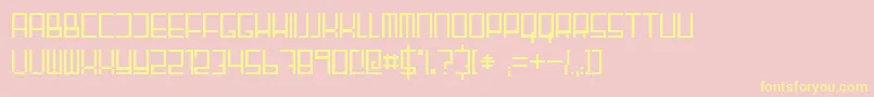Fairnsquare Font – Yellow Fonts on Pink Background