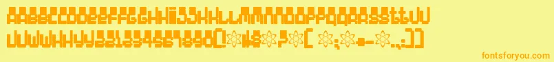 Oddessey4000 Font – Orange Fonts on Yellow Background