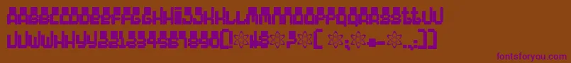 Oddessey4000 Font – Purple Fonts on Brown Background