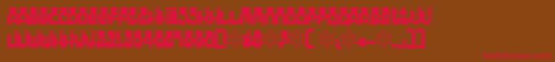 Oddessey4000 Font – Red Fonts on Brown Background