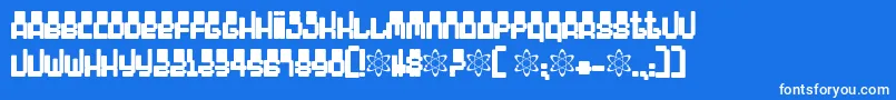 Oddessey4000 Font – White Fonts on Blue Background
