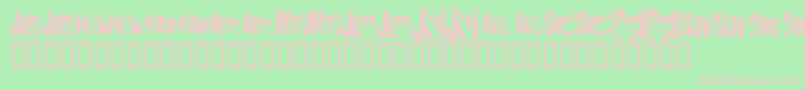 KrCalendar Font – Pink Fonts on Green Background
