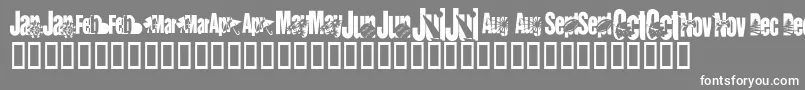 KrCalendar Font – White Fonts on Gray Background