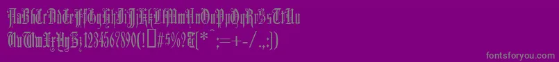 Czcionka DurerGothic – szare czcionki na fioletowym tle
