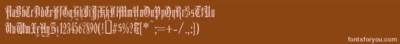 DurerGothic Font – Pink Fonts on Brown Background