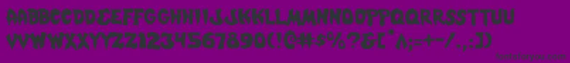 Шрифт Mysticsinglerl – чёрные шрифты на фиолетовом фоне