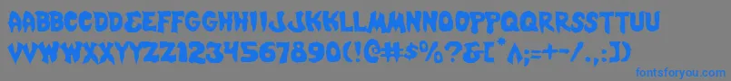 Шрифт Mysticsinglerl – синие шрифты на сером фоне