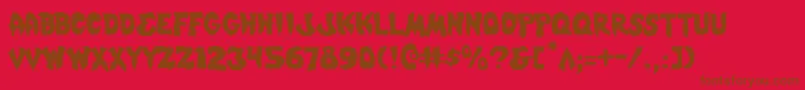 Mysticsinglerl-fontti – ruskeat fontit punaisella taustalla