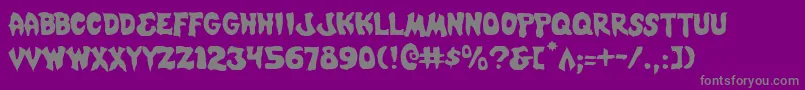 フォントMysticsinglerl – 紫の背景に灰色の文字