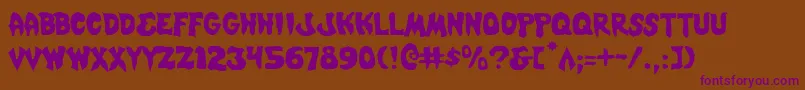 Шрифт Mysticsinglerl – фиолетовые шрифты на коричневом фоне