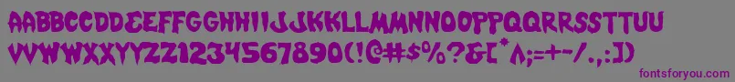Шрифт Mysticsinglerl – фиолетовые шрифты на сером фоне