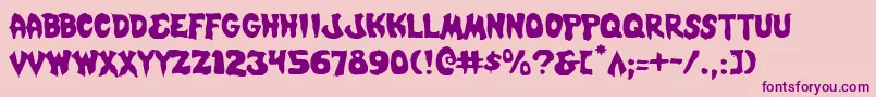 Шрифт Mysticsinglerl – фиолетовые шрифты на розовом фоне