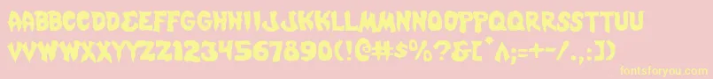 Mysticsinglerl Font – Yellow Fonts on Pink Background