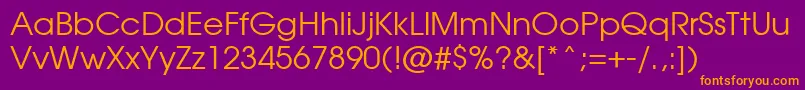 Avanti Font – Orange Fonts on Purple Background