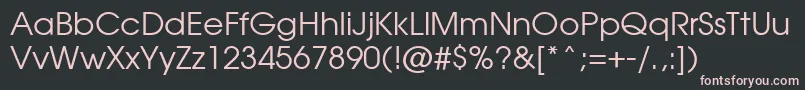 Avanti Font – Pink Fonts on Black Background
