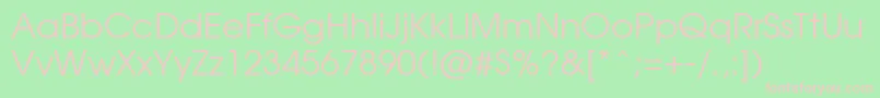 Avanti Font – Pink Fonts on Green Background