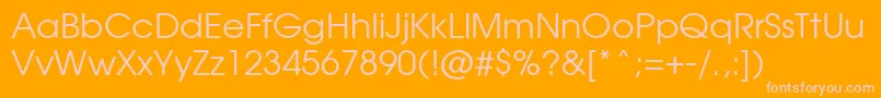 Avanti Font – Pink Fonts on Orange Background
