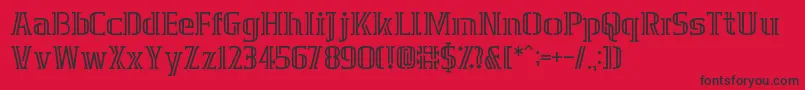 GrafikaType.2 Font – Black Fonts on Red Background