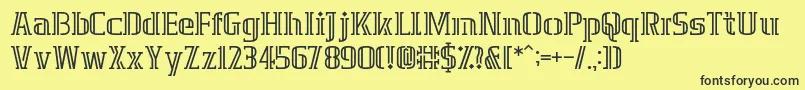 GrafikaType.2 Font – Black Fonts on Yellow Background