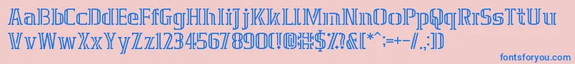 GrafikaType.2 Font – Blue Fonts on Pink Background