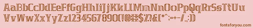 GrafikaType.2 Font – Brown Fonts on Pink Background