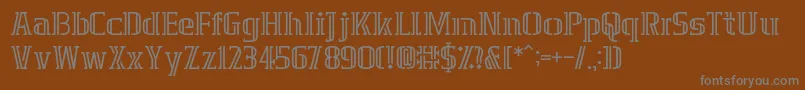 Weitere Informationen zur GrafikaType.2-Schriftart GrafikaType.2-Schriftart – Graue Schriften auf braunem Hintergrund