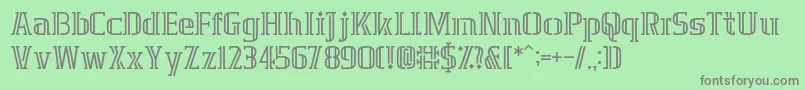 GrafikaType.2 Font – Gray Fonts on Green Background