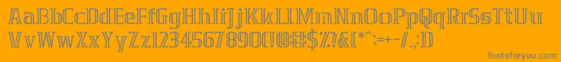 GrafikaType.2-Schriftart – Graue Schriften auf orangefarbenem Hintergrund