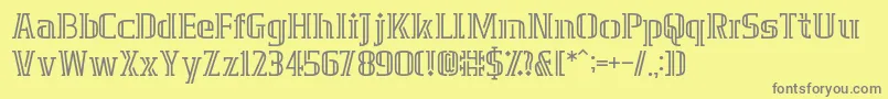 GrafikaType.2 Font – Gray Fonts on Yellow Background