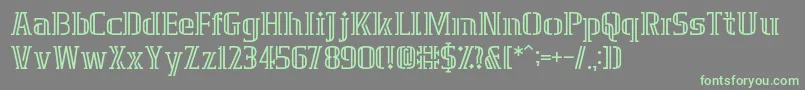 GrafikaType.2 Font – Green Fonts on Gray Background