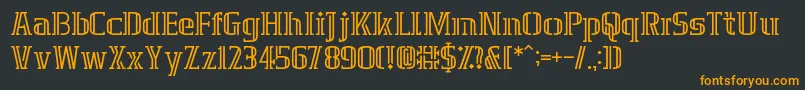 GrafikaType.2 Font – Orange Fonts on Black Background