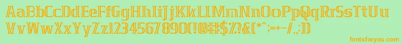 GrafikaType.2 Font – Orange Fonts on Green Background