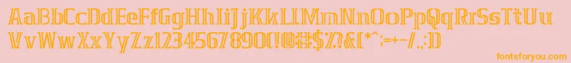 GrafikaType.2-Schriftart – Orangefarbene Schriften auf rosa Hintergrund