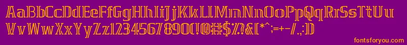 GrafikaType.2 Font – Orange Fonts on Purple Background