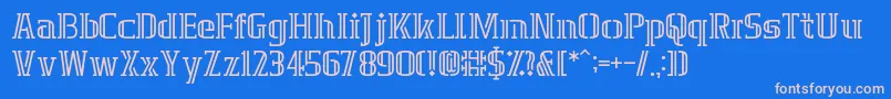 GrafikaType.2 Font – Pink Fonts on Blue Background