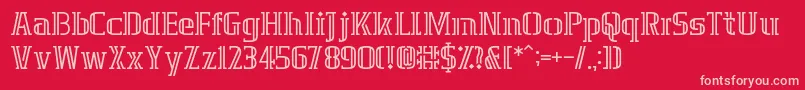GrafikaType.2 Font – Pink Fonts on Red Background