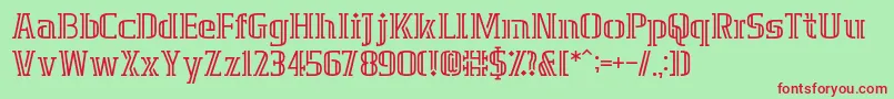 フォントGrafikaType.2 – 赤い文字の緑の背景