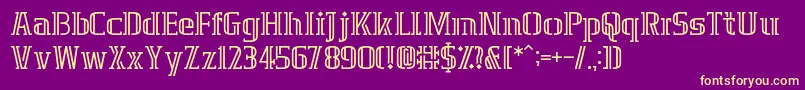 GrafikaType.2 Font – Yellow Fonts on Purple Background