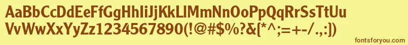 En savoir plus sur la police ClearfacegothicltstdMedium Police ClearfacegothicltstdMedium – polices brunes sur fond jaune